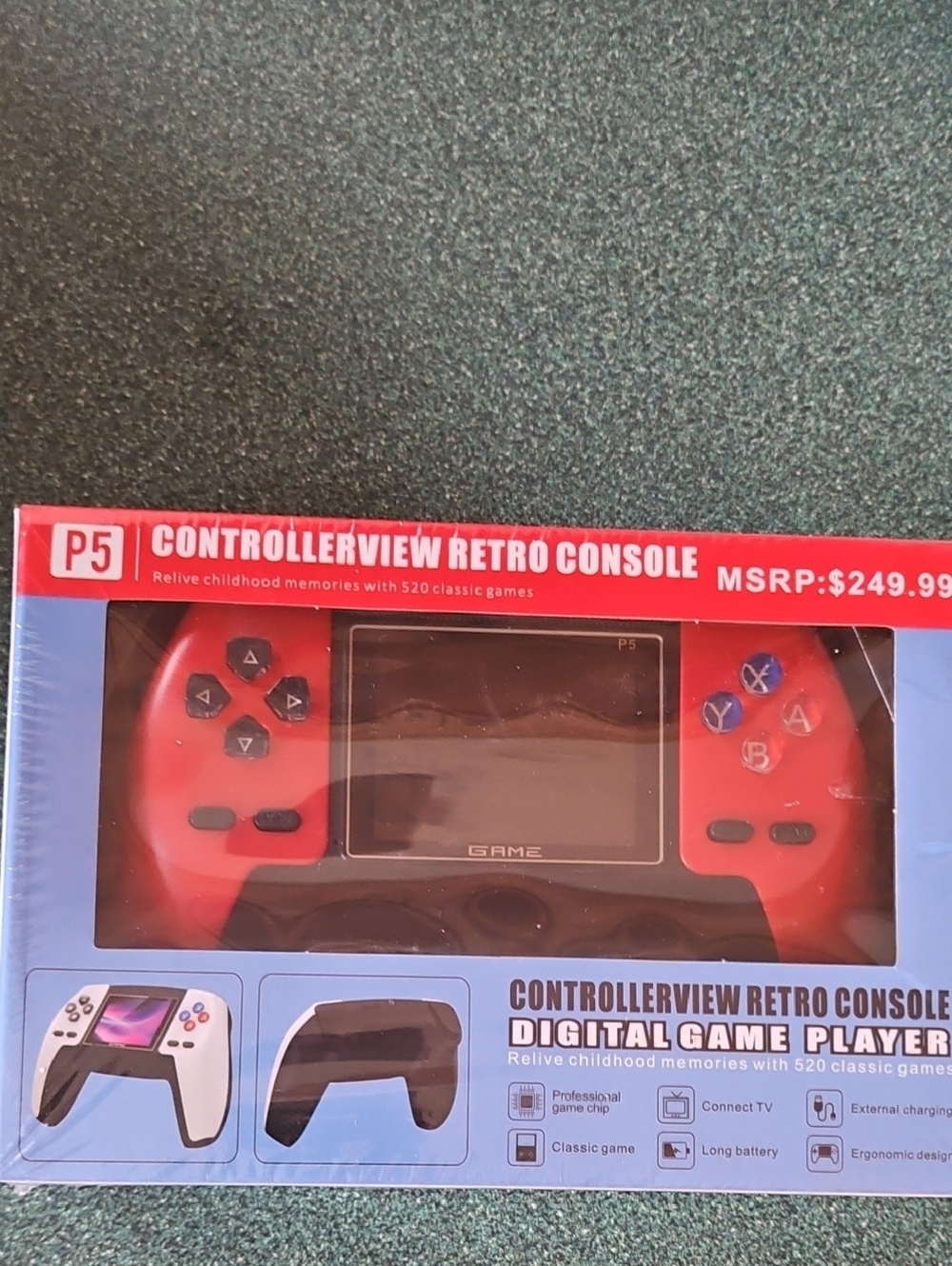 NIB Retro Game Handheld Console – Red Or BLUE